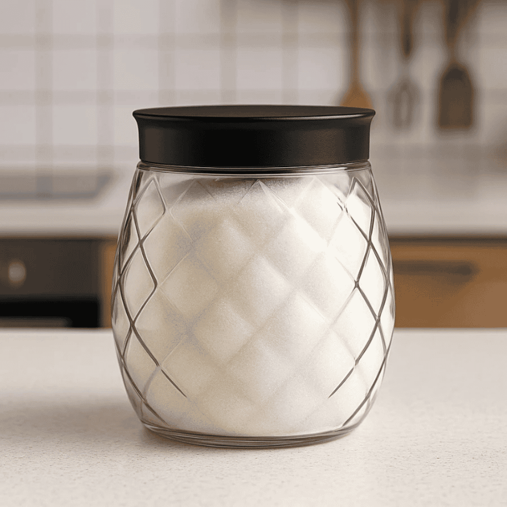 Pote Cristal 1500ml Tampa Preta Igaratiba