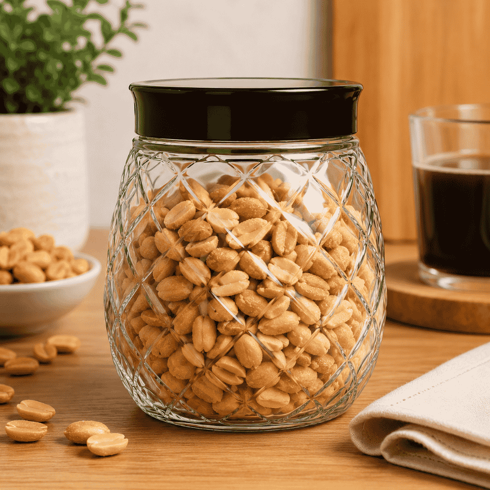 Pote Cristal 1500ml Tampa Preta Igaratiba