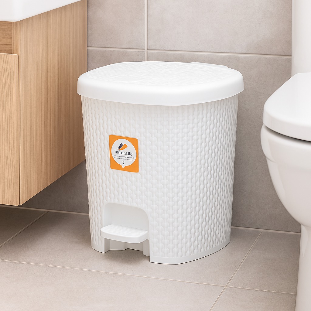 Lixeira C/Pedal  Rattan 7,5Lt Br Rischioto