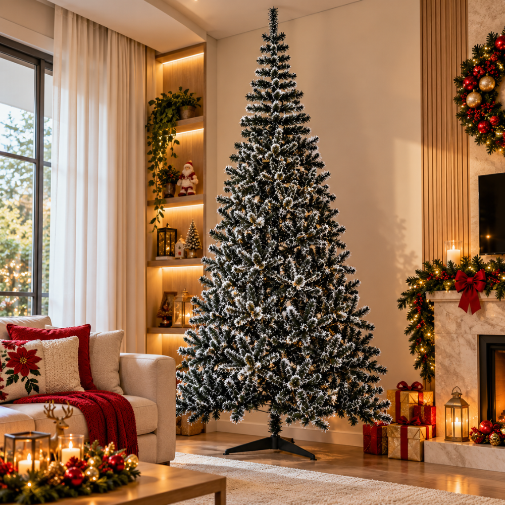 Árvore de Natal Nevada 2,40 m com 600 Galhos Rio Master
