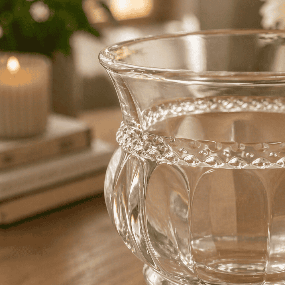 Cachepot de Cristal Diamante Coliseu