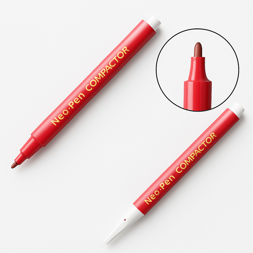 Caneta Neo Pen Gigante Vermelha Compactor