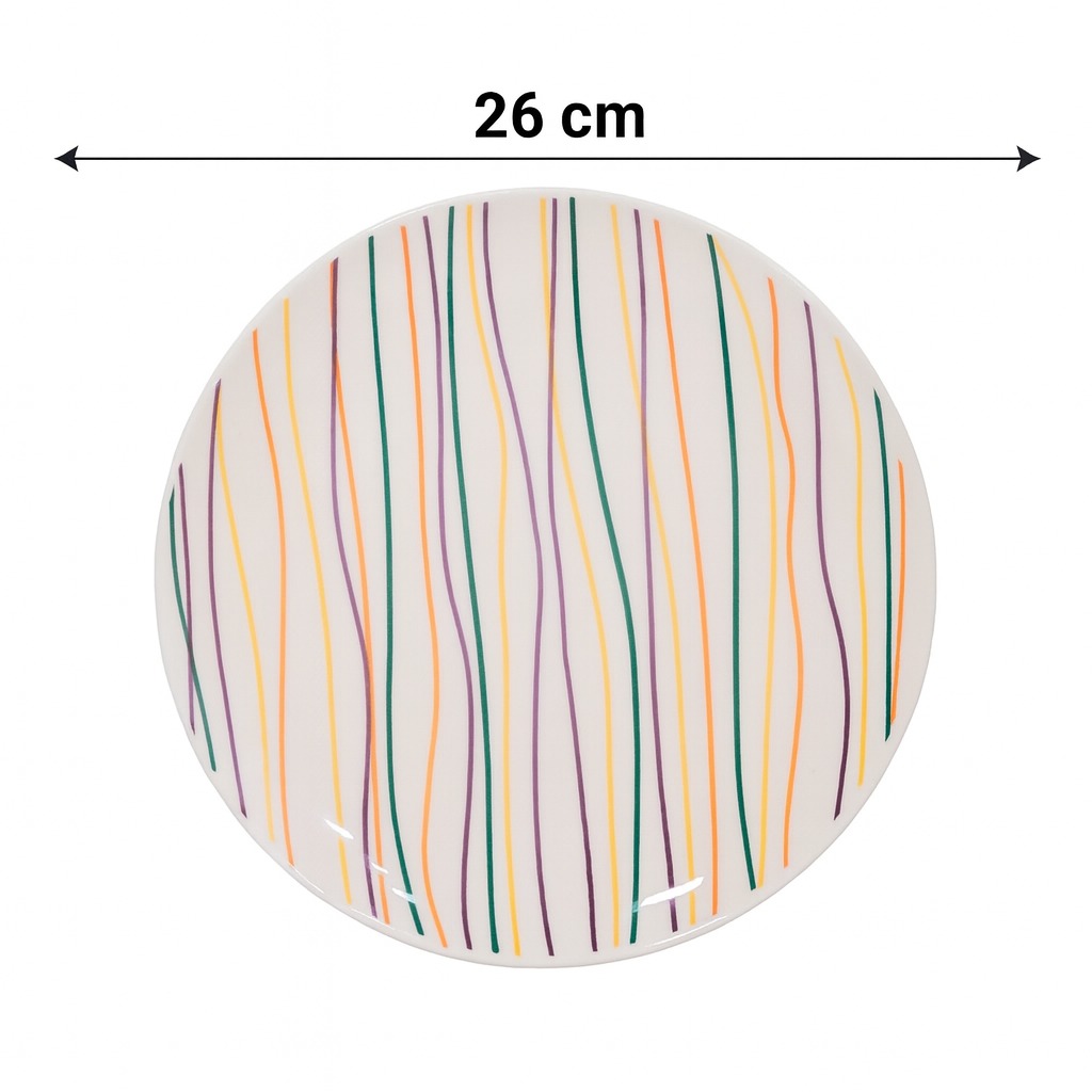 Prato Raso 26Cm Rainbow Oxford
