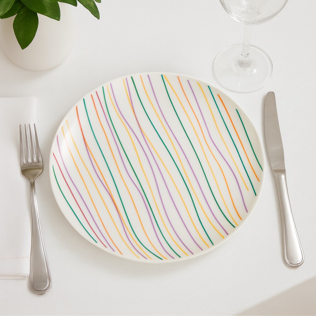 Prato Raso 26Cm Rainbow Oxford