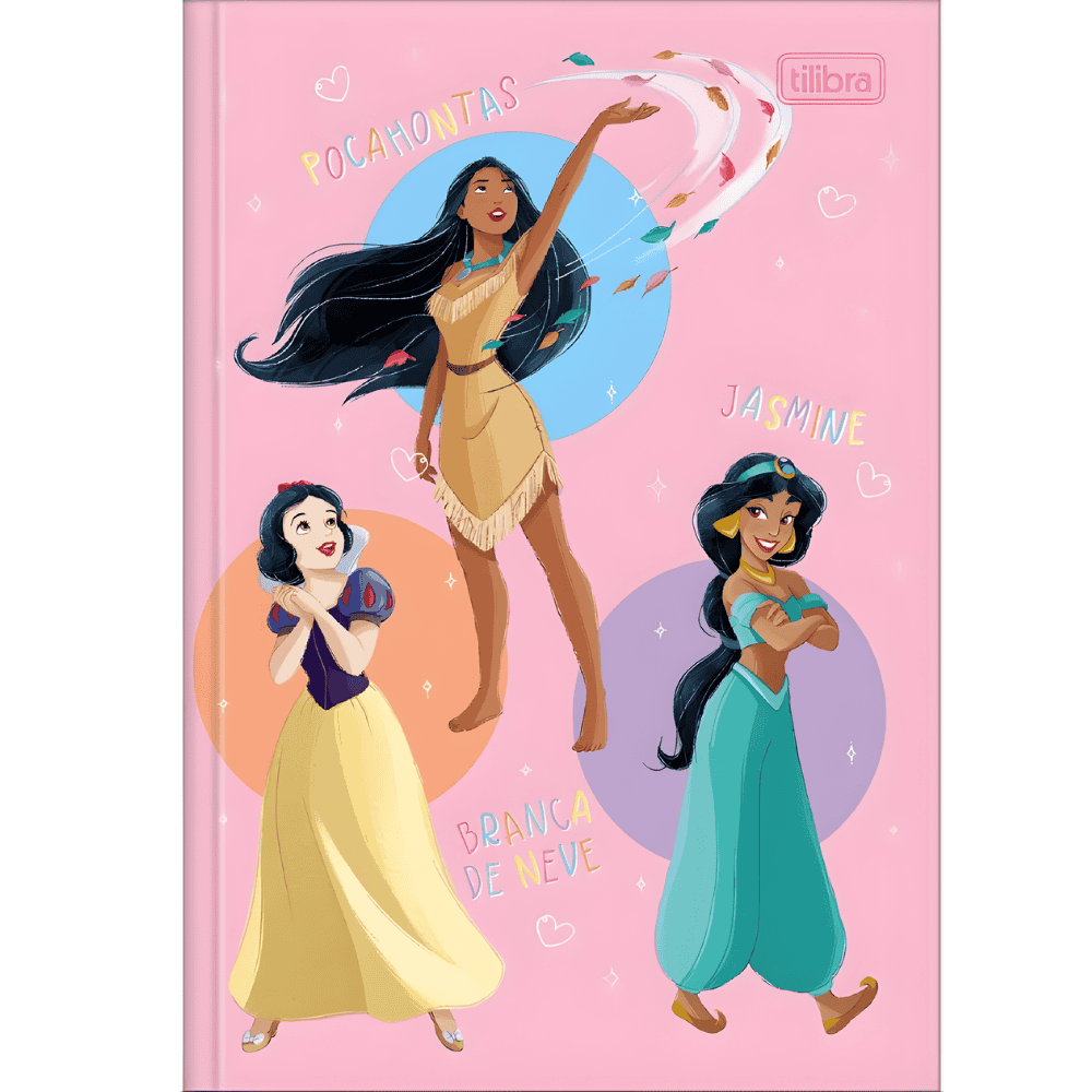 Caderno Brochura CD Princesas 80 Folhas Tilibra