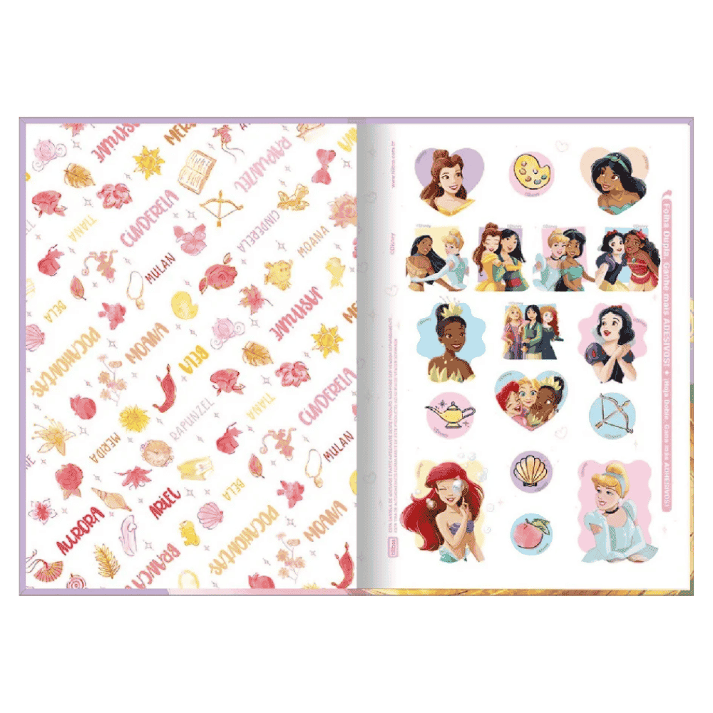 Caderno Brochura CD Princesas 80 Folhas Tilibra