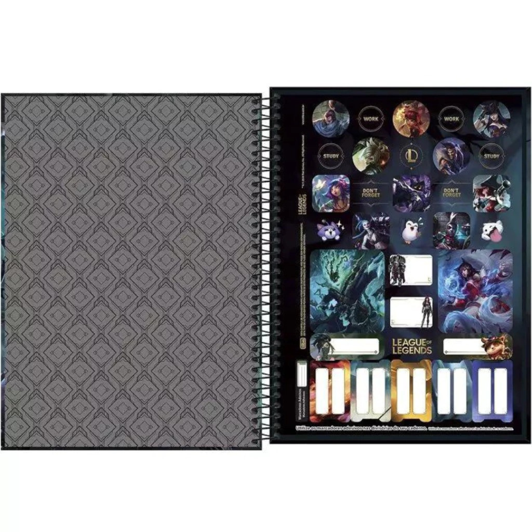 Caderno Cd Univ League Of 16M Tilibra