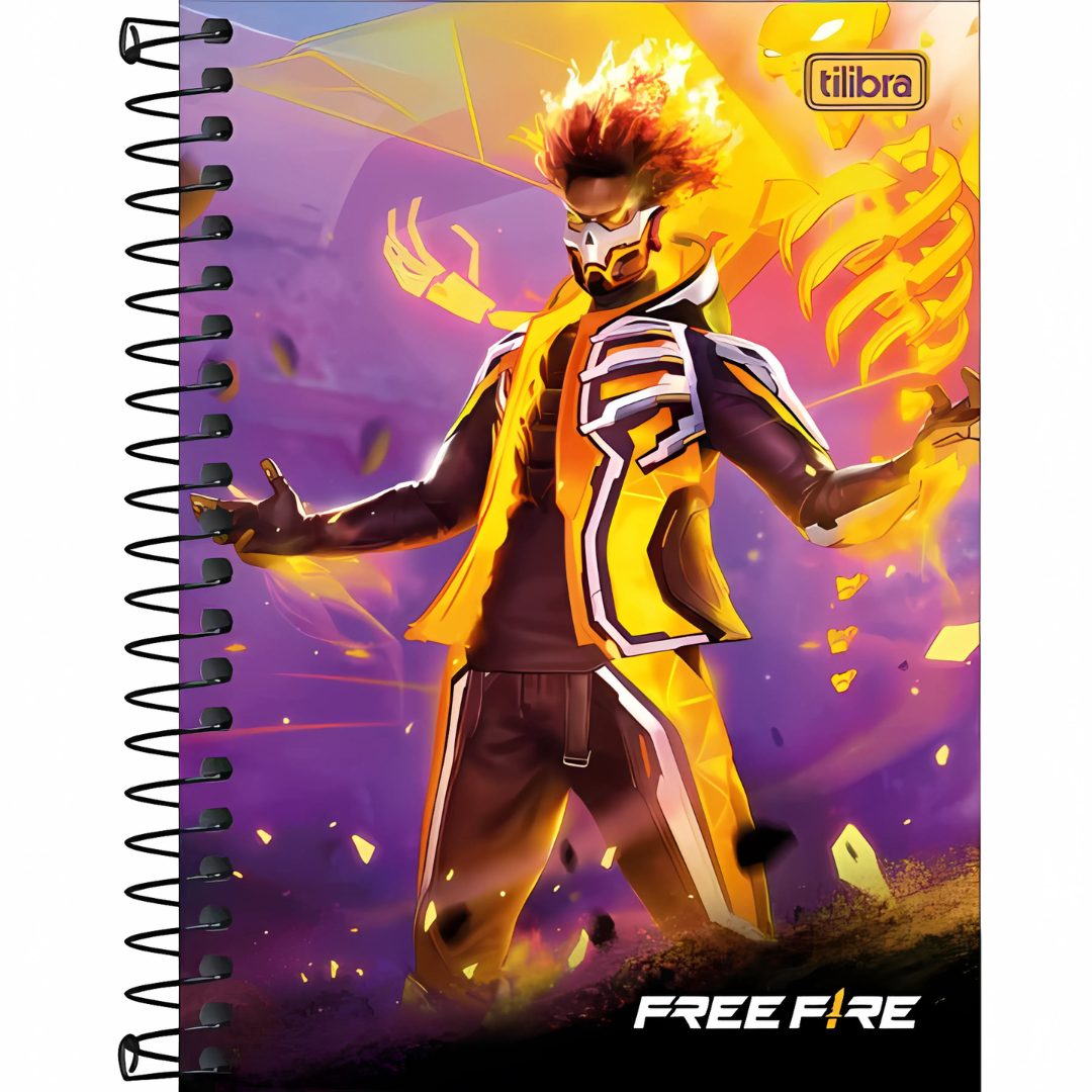 Caderno Cd Univ Free Fire 10M 160Fls Tilibra
