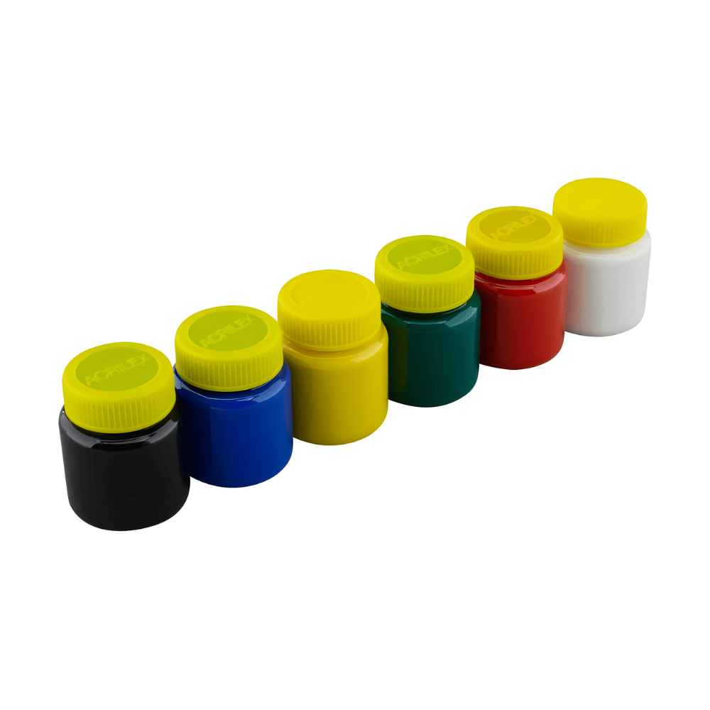 Têmpera Guache 6 Cores 15Ml Hang Acrilex