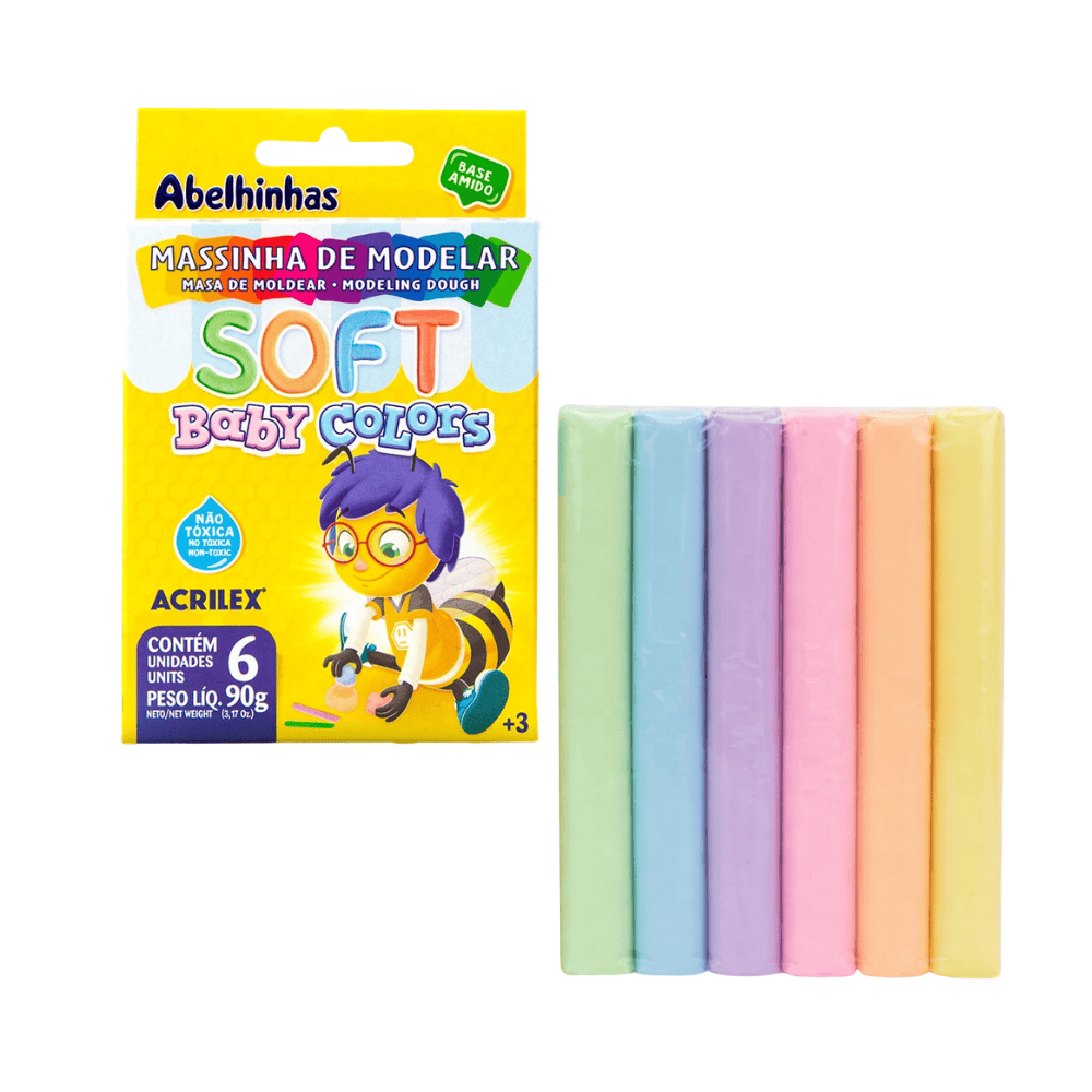 Massa De Modelar Soft Baby Colors 90G Acrilex