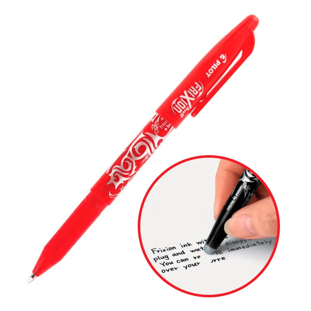 Caneta Esferográfica Frixion Ball Vermelha Pilot