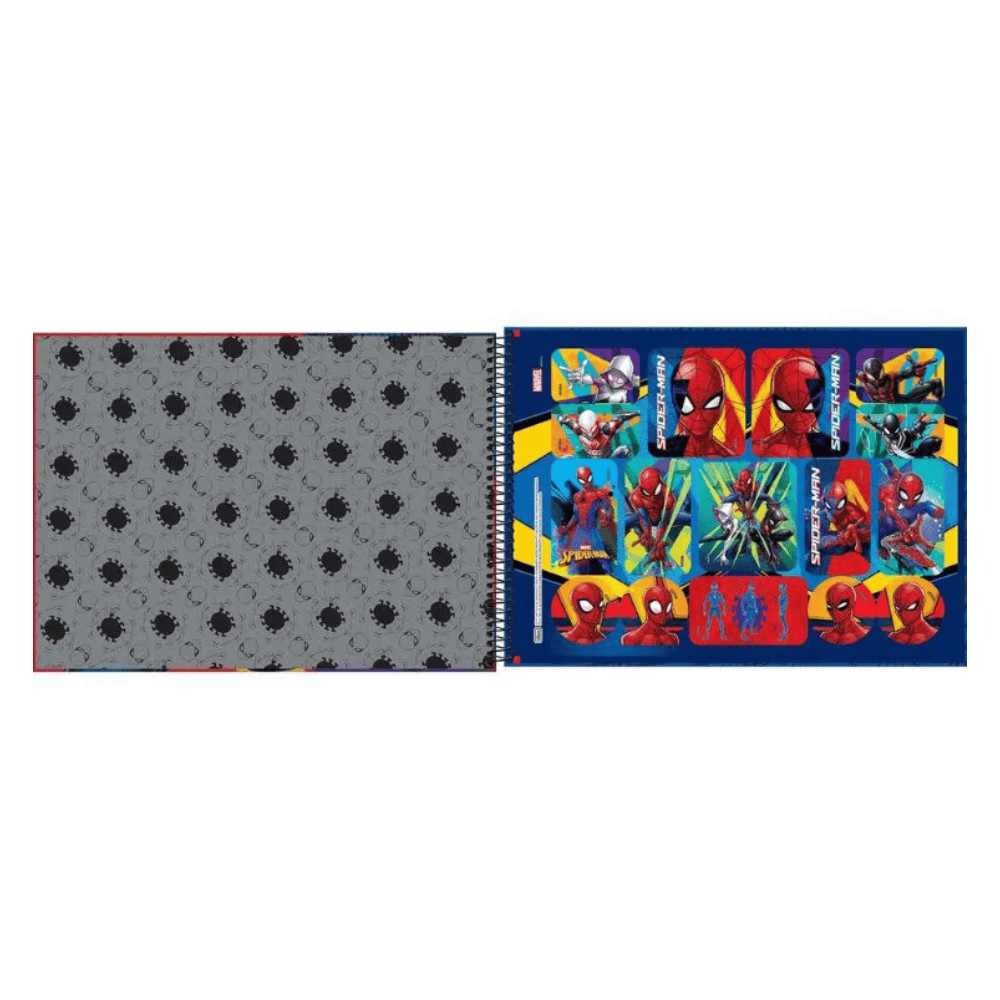 Caderno De Desenho Espiral Spiderman 80 Folhas Tilibra