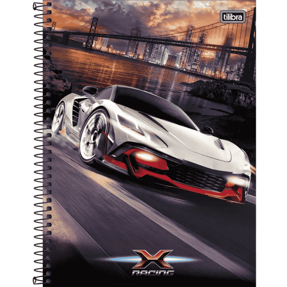 Caderno Capa Dura 10M X Racing Tilibra