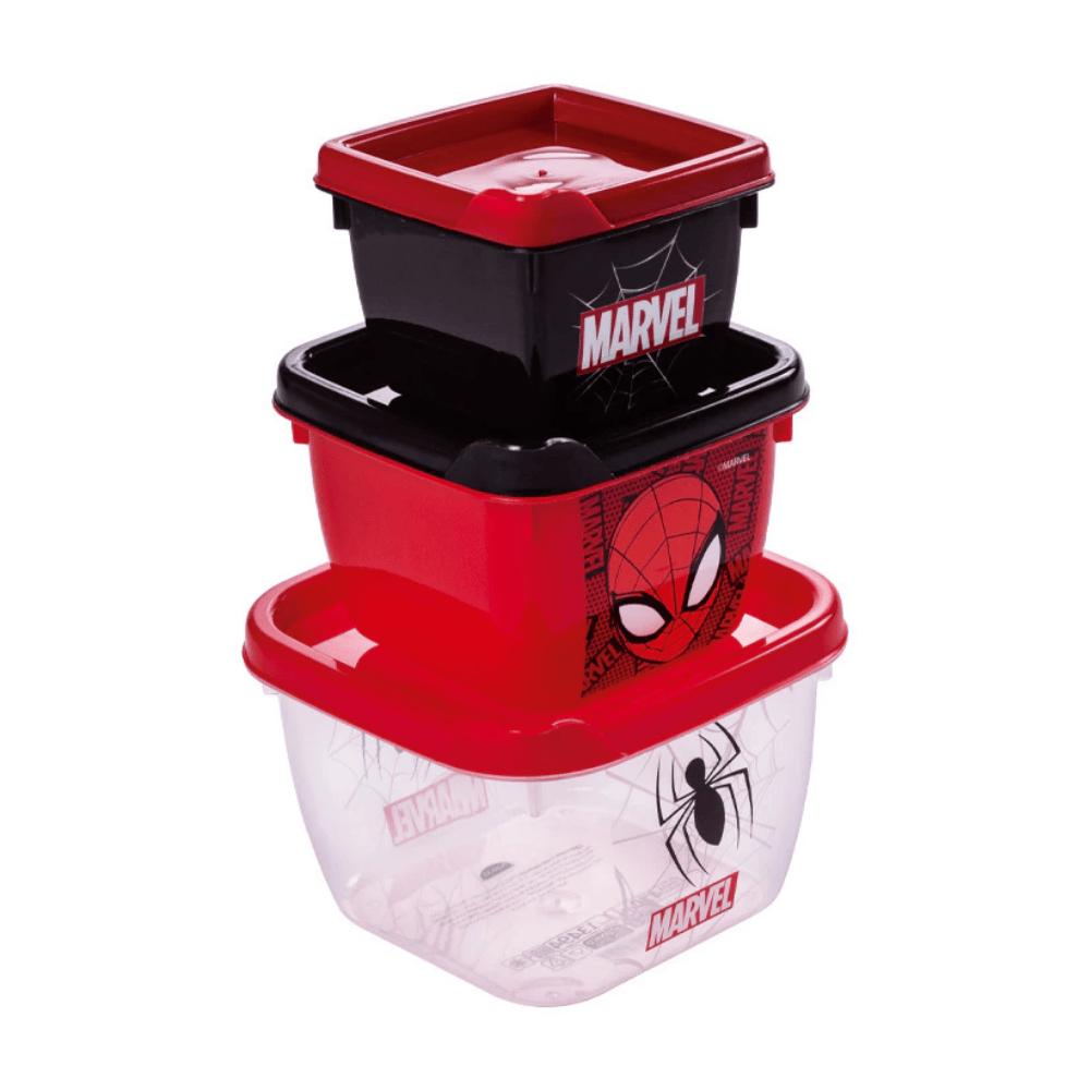 Conjunto De Potes Conect Homem-Aranha Plasutil