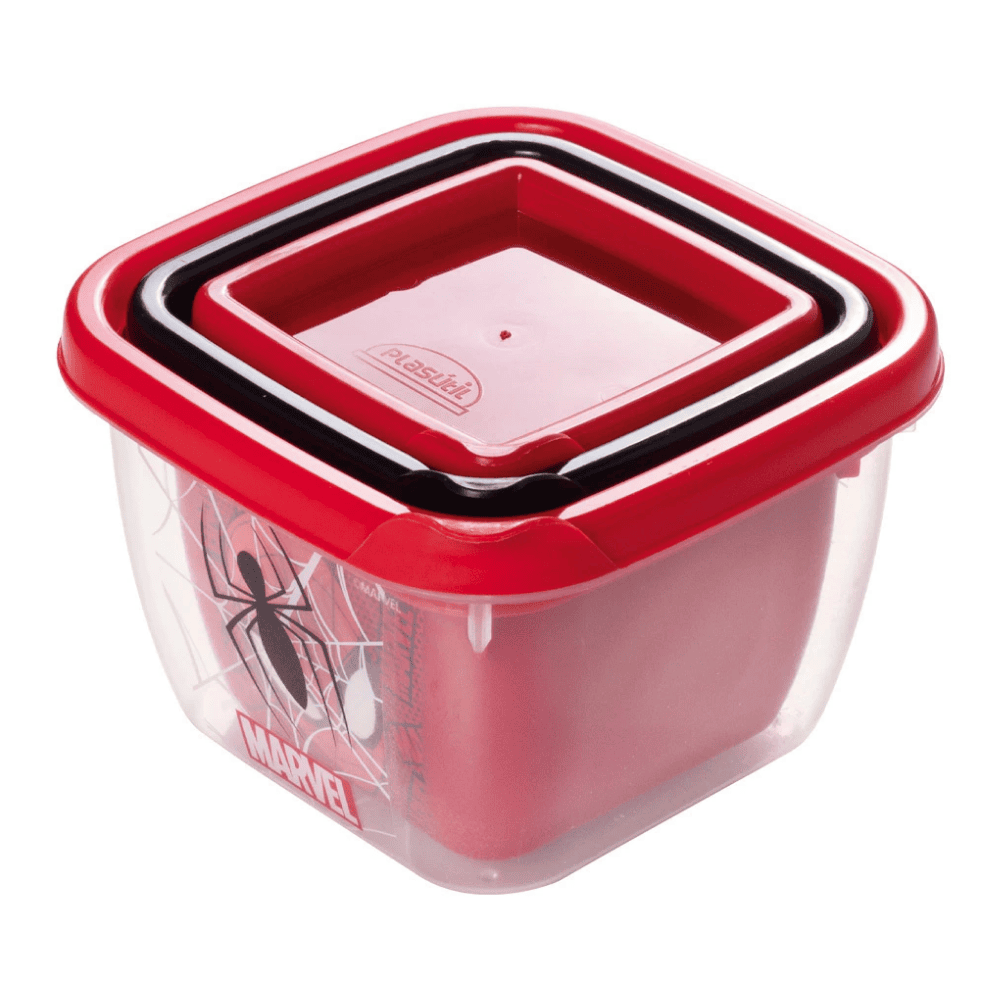 Conjunto De Potes Conect Homem-Aranha Plasutil