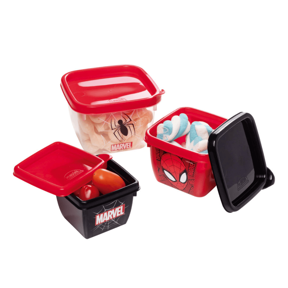Conjunto De Potes Conect Homem-Aranha Plasutil