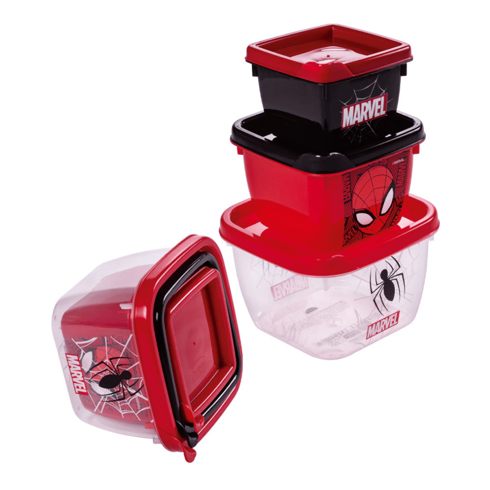 Conjunto De Potes Conect Homem-Aranha Plasutil
