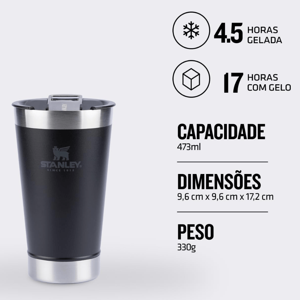 Copo Térmico Cerveja C/Tampa 473Ml Stanley
