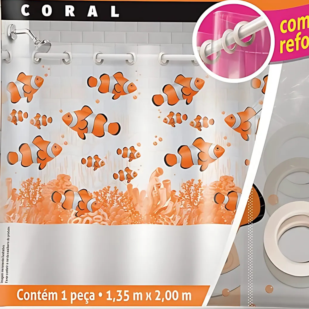 Cortina De Box C/Visor Ret Coral Plast-Leo