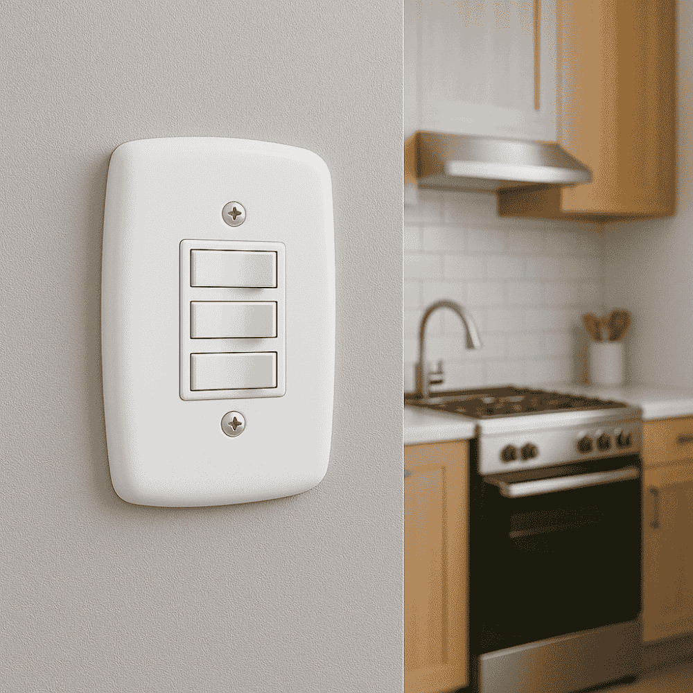 Interruptor 3 Teclas Branco Com Placa Pluzie