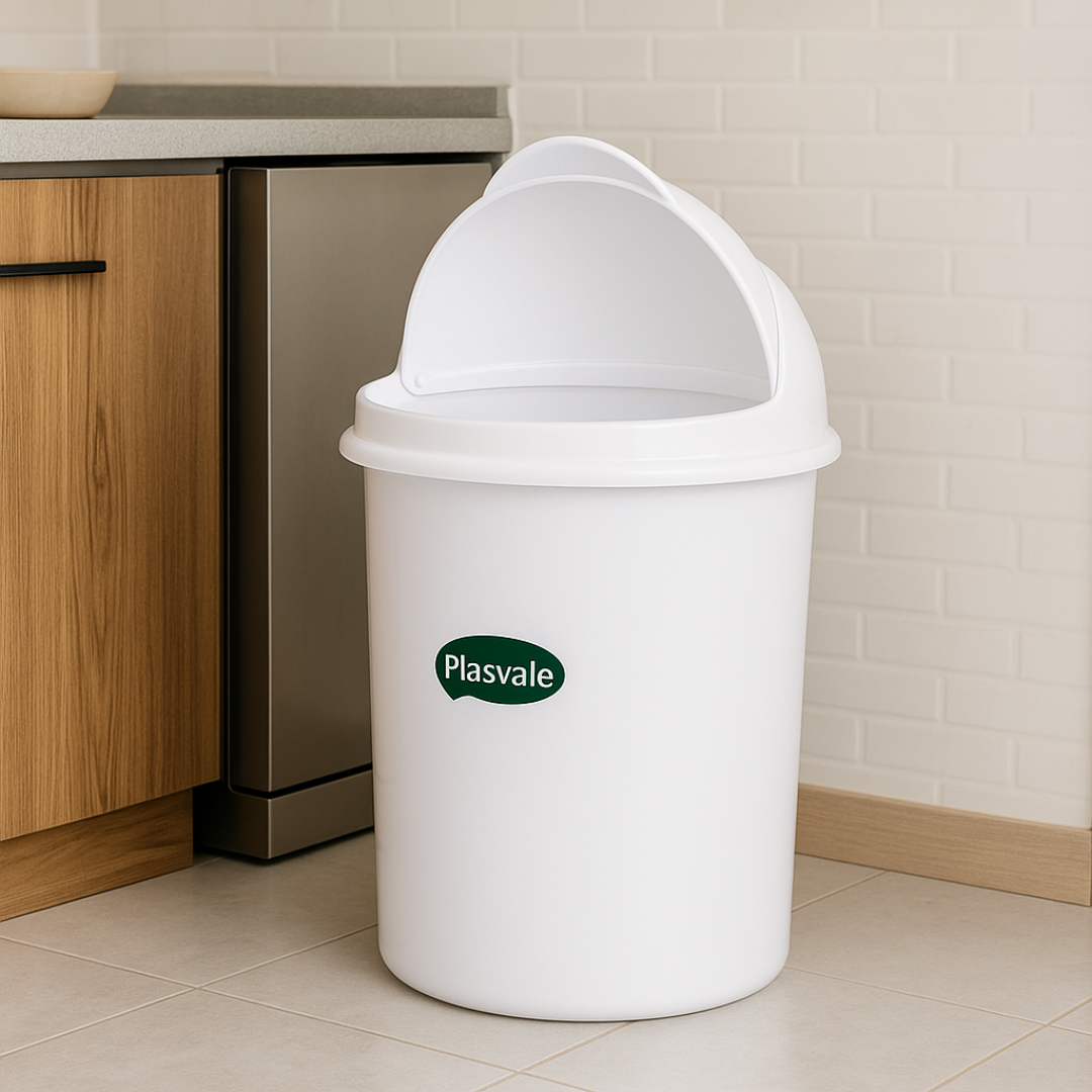 Lixeira Retrátil 7,3L Branco Plasvale