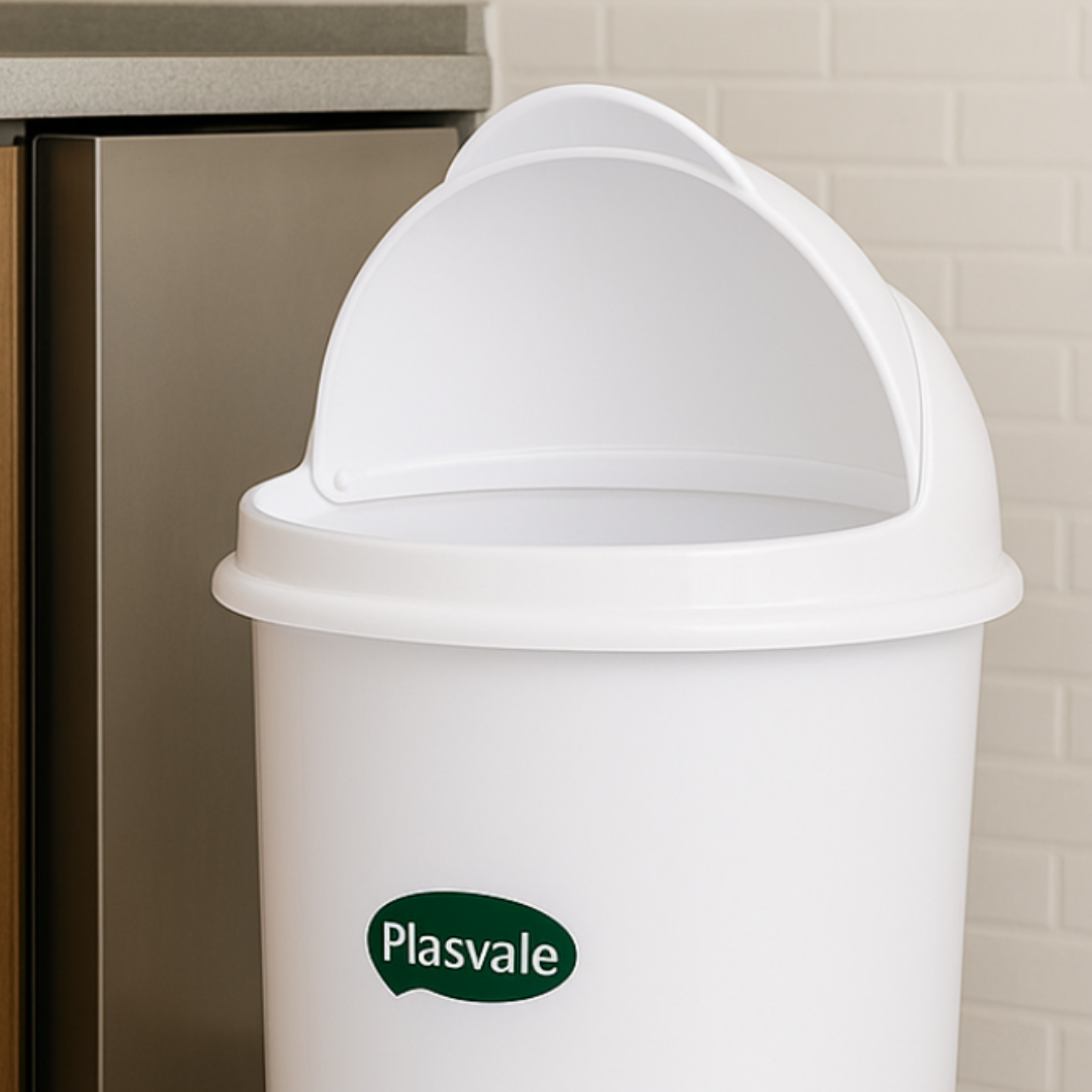 Lixeira Retrátil 7,3L Branco Plasvale