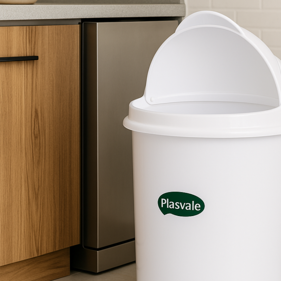 Lixeira Retrátil 7,3L Branco Plasvale