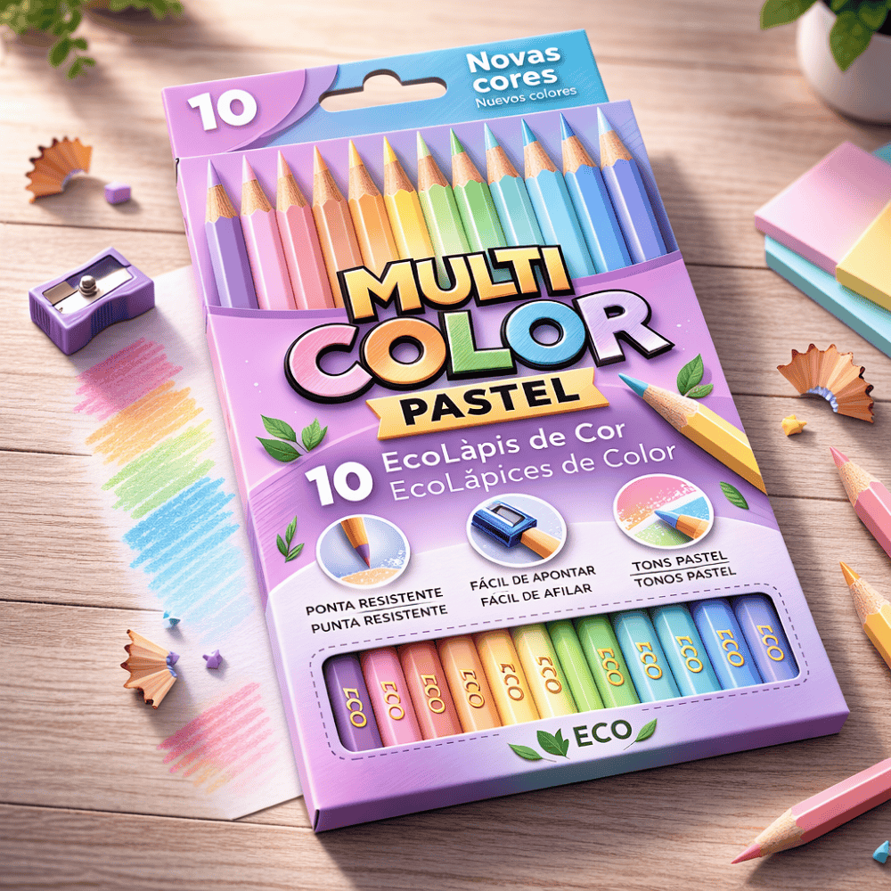 Ecolápis De Cor Pastel Multicolor 10 Cores Faber-Castell