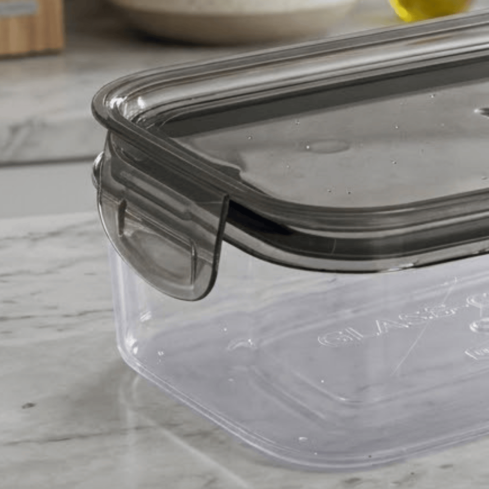 Pote Trava Mais Retangular Cristal 500Ml Plasútil