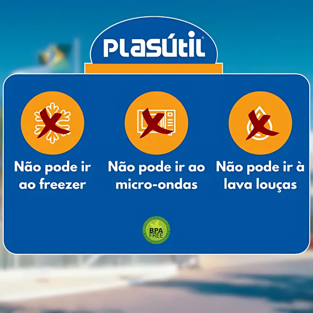 Pote Redondo Fechamento Hermetico 1,8Lt Plasutil