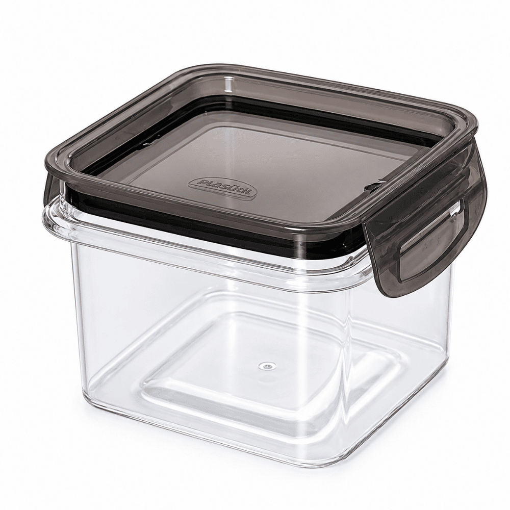 Pote Quadrado Alto Hermético 380ml Plasutil