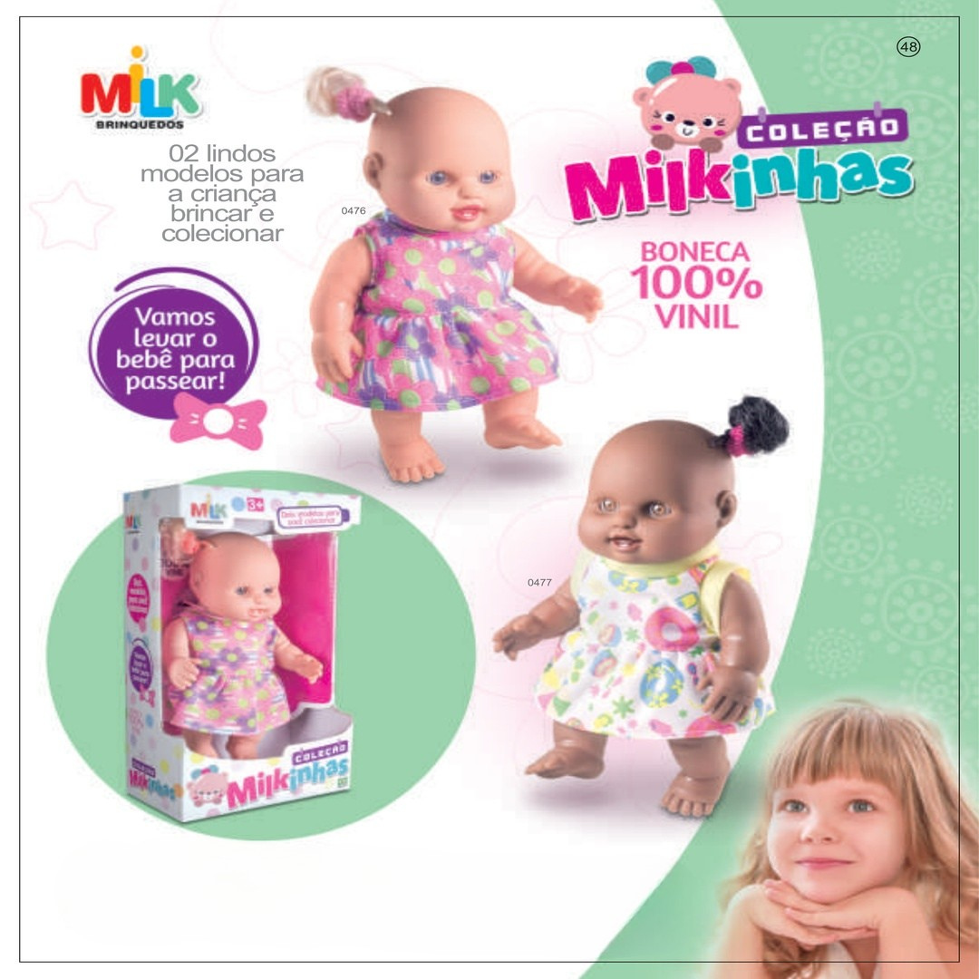 Boneca Coleção Negra Milk