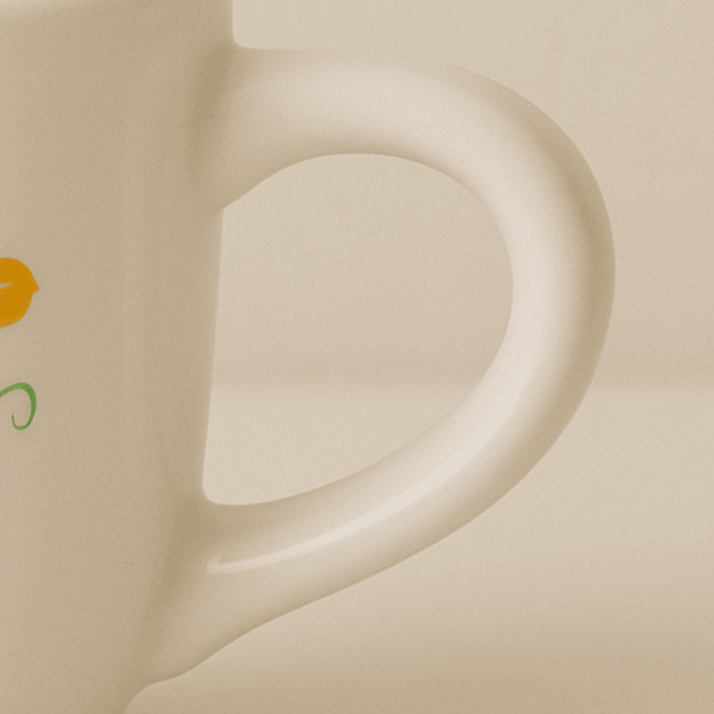Xícara Café Lisa Branca Dec 50 ml Flor