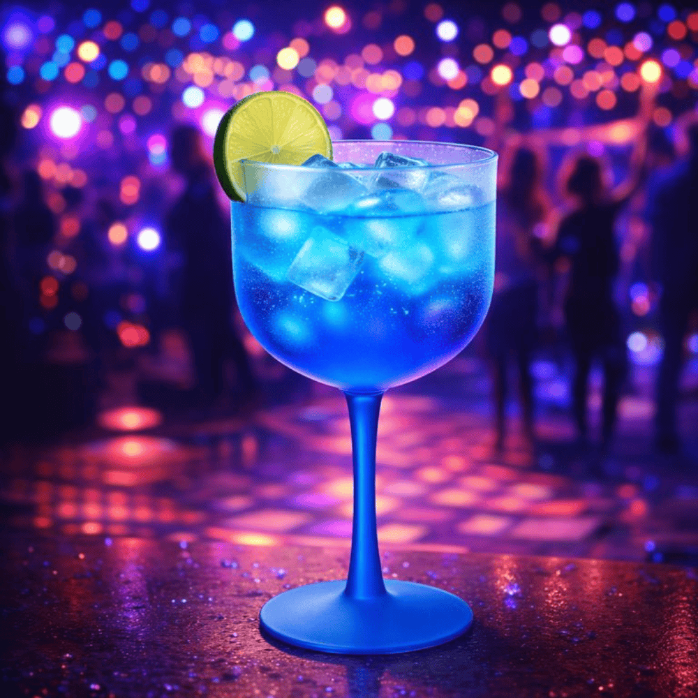 Taça Gin Degradê Azul Acrílico Mazel