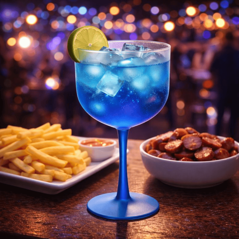 Taça Gin Degradê Azul Acrílico Mazel