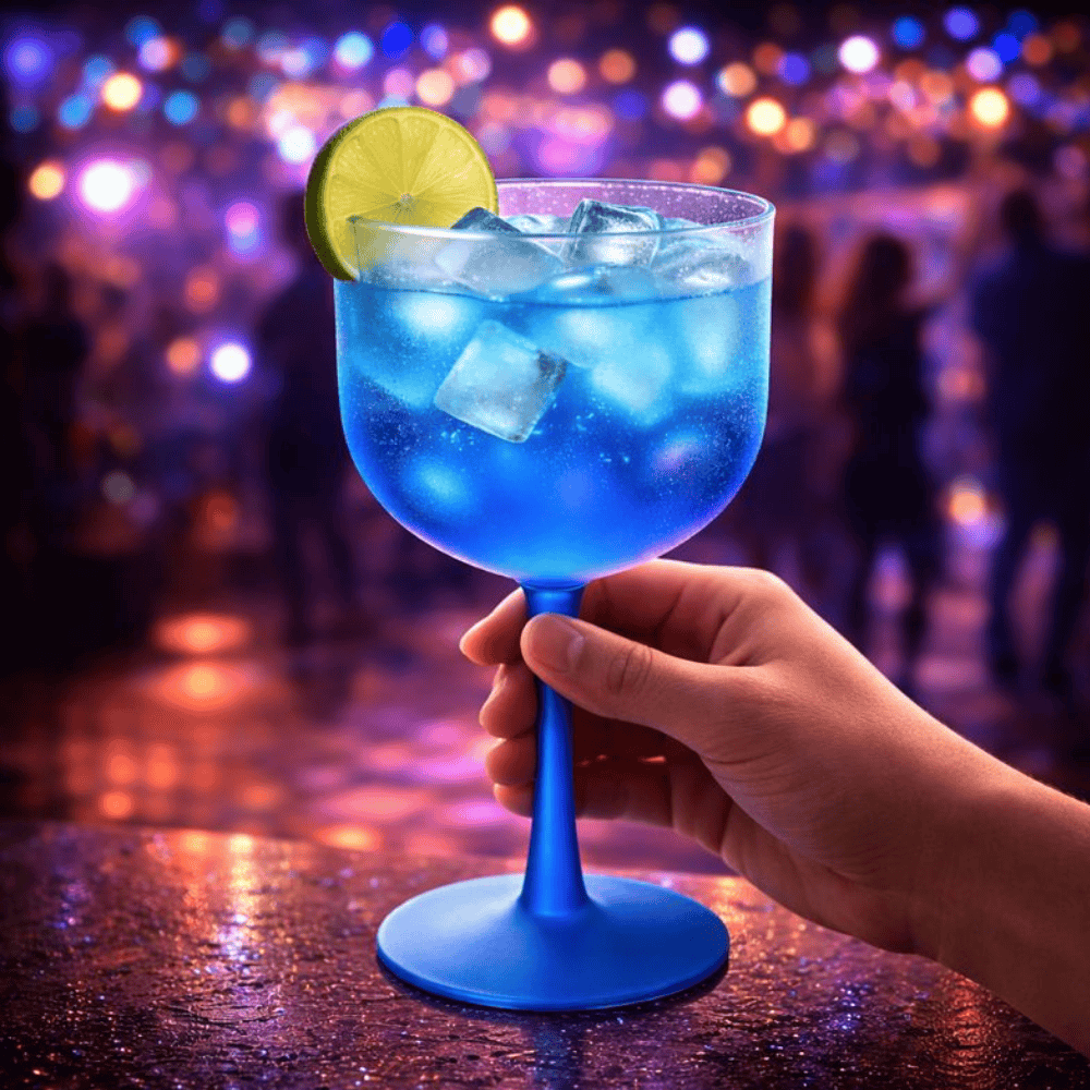 Taça Gin Degradê Azul Acrílico Mazel