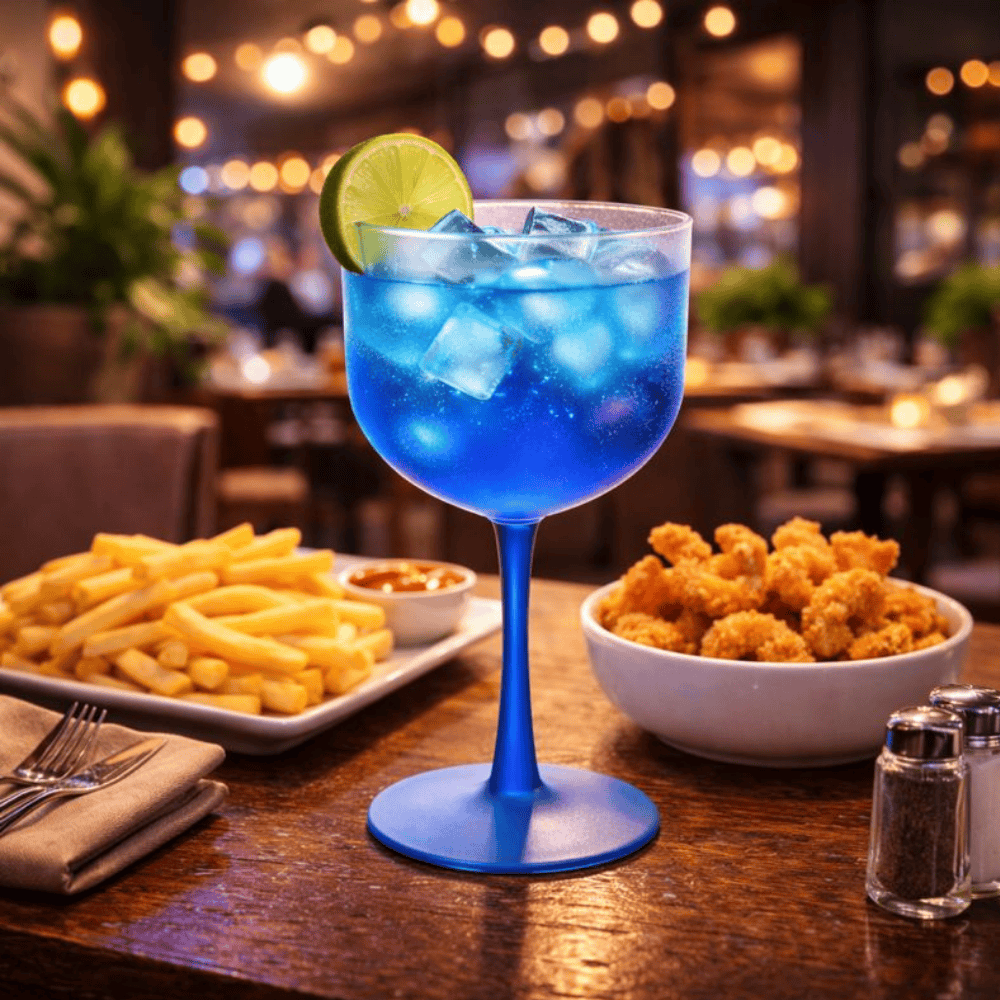 Taça Gin Degradê Azul Acrílico Mazel