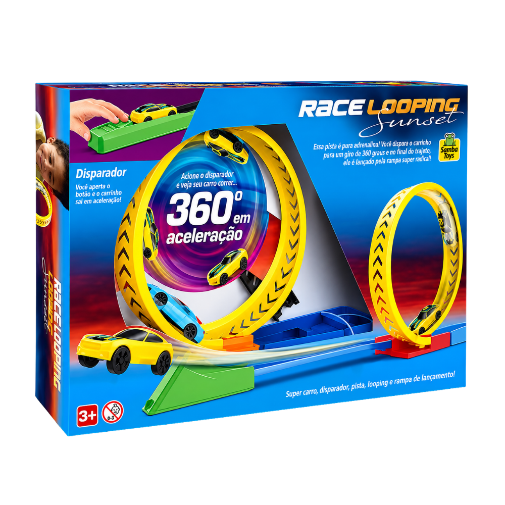 Pista Race Looping Sunset com Carrinho Samba Toys