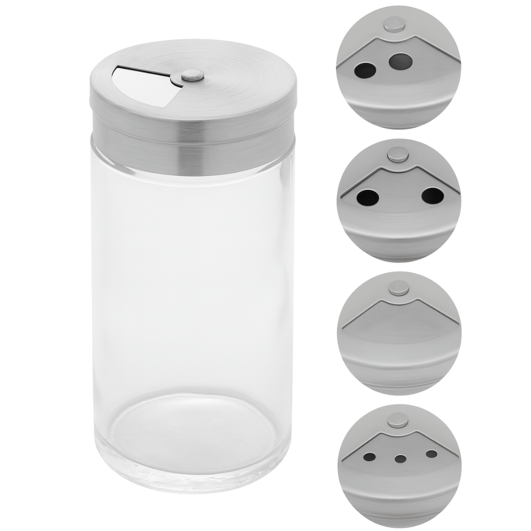 Pote de Vidro com Tampa Dosadora Inox Coliseu
