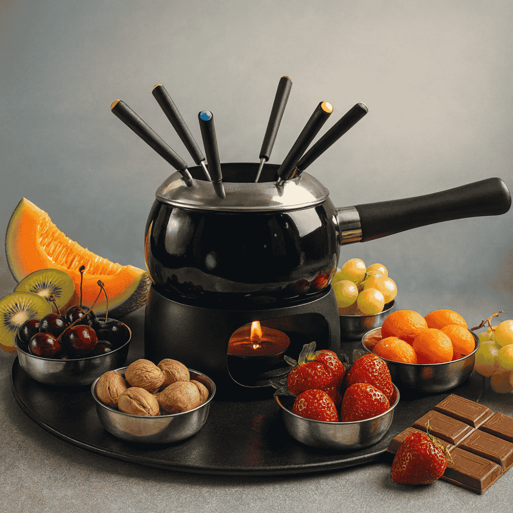 Aparelho De Fondue Carrossel Inox 23 Peças