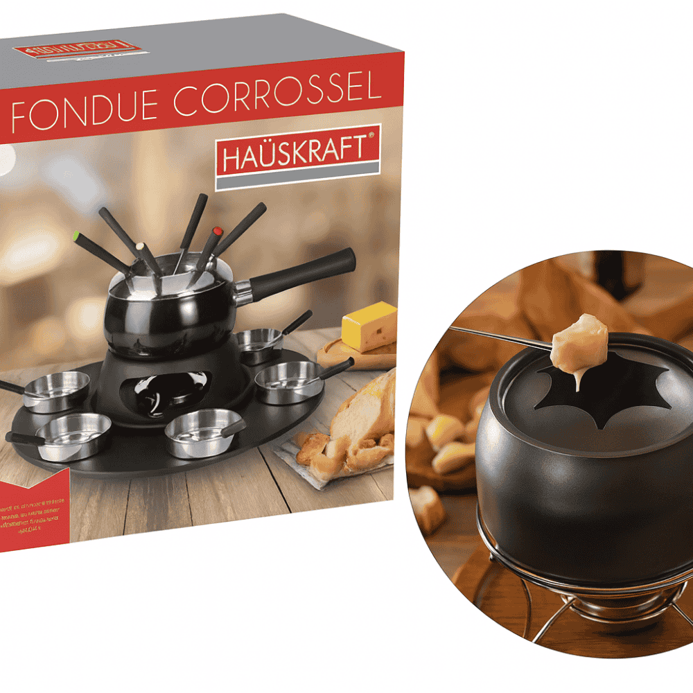 Aparelho De Fondue Carrossel Inox 23 Peças