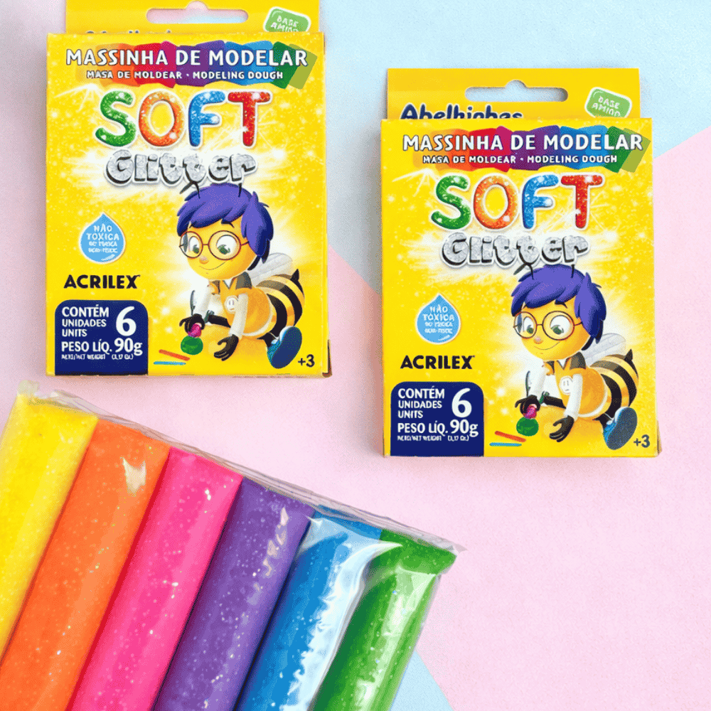 Massinha Soft Glitter 90G Acrilex