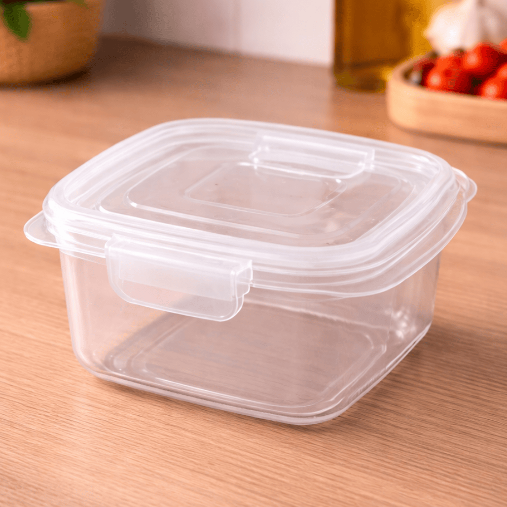 Pote Quadrado Pequeno Com Travas 370Ml Nitron