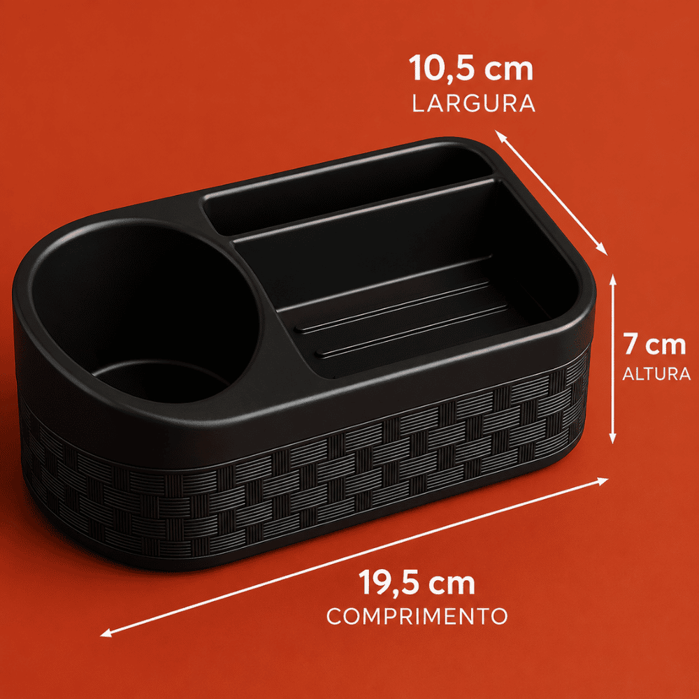 Porta Detergente Rattan com Base Preto Nitron