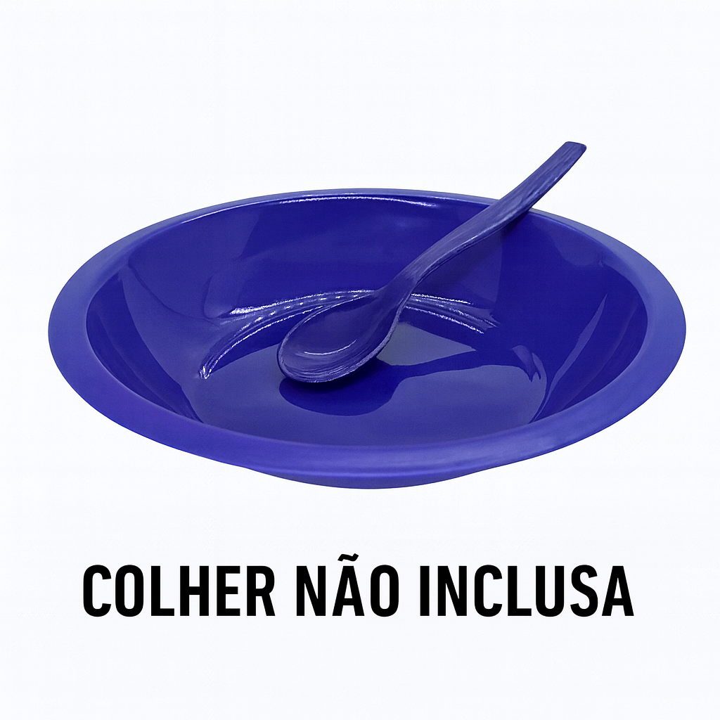 Prato Infantil Redondo 700Ml Azul Alves