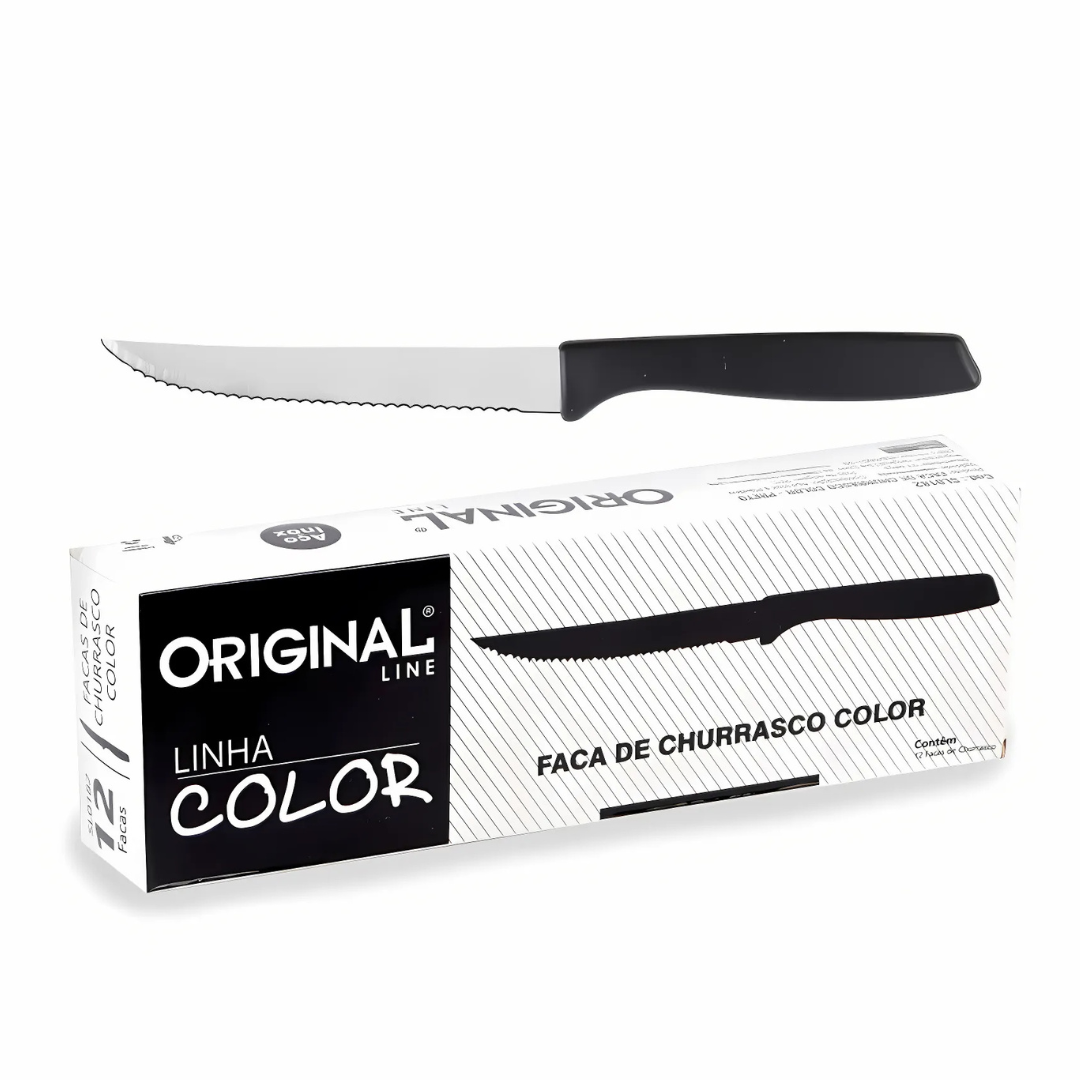Faca De Churrasco Color Preto Original Line