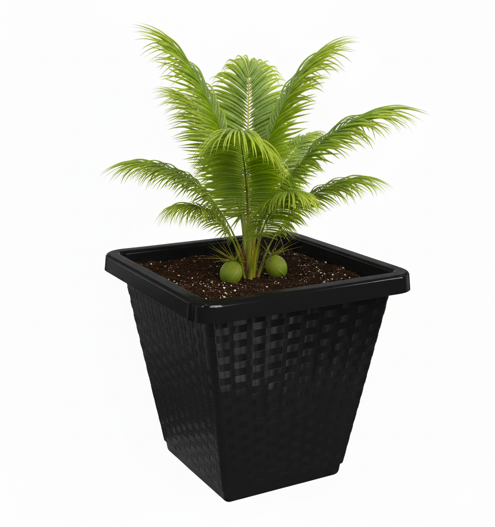 Vaso Quadrado Rattan N11 Color Pratic