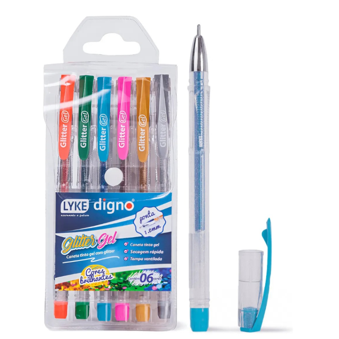 Caneta Gel Neon 1,0Mm 6Cores Lyke