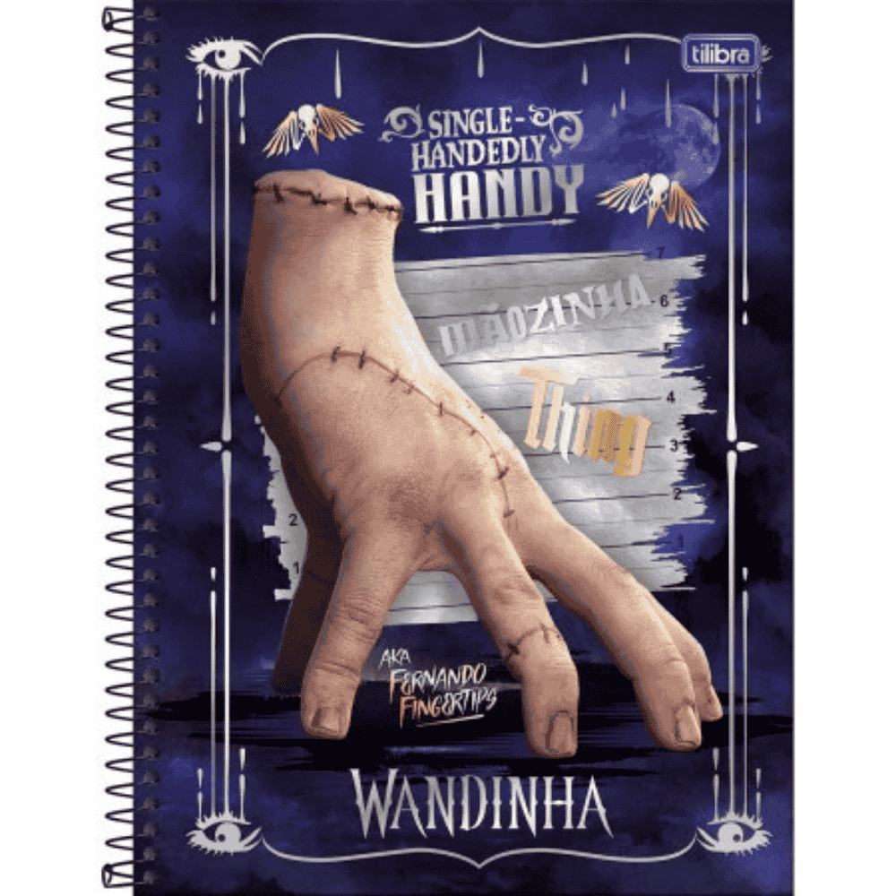 Caderno CD Universitário Wandinha 10 Matérias 160 Folhas Tilibra