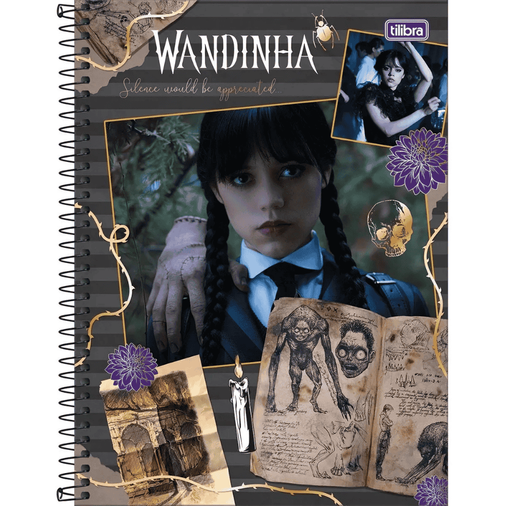 Caderno CD Universitário Wandinha 1 Matéria 80 Folhas Tilibra
